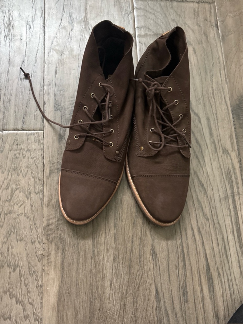 Women's Taupe Suede Ankle Booties with Elastic Side Panels
